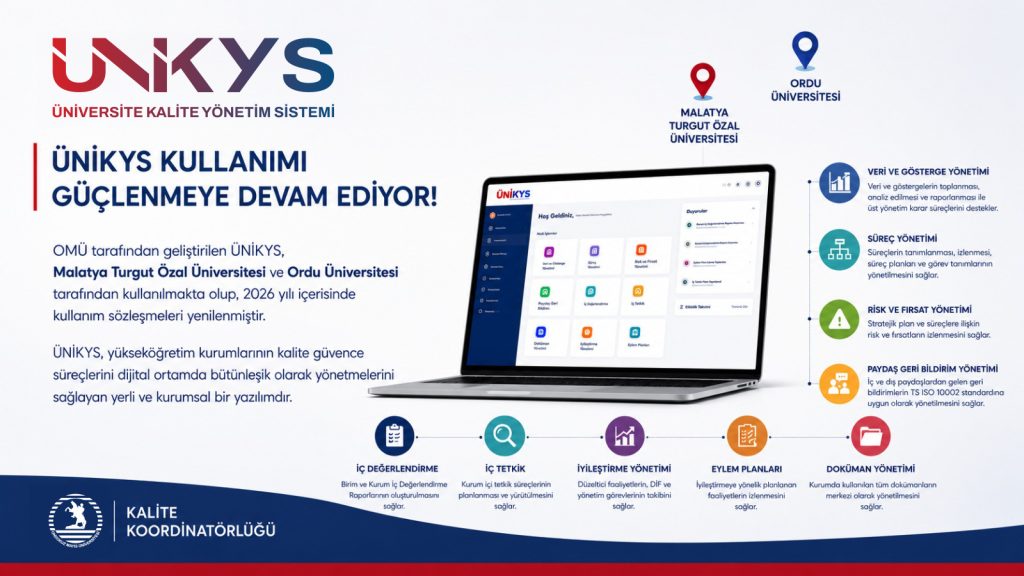 ÜNİKYS Kullanım Ağı Genişlemeye Devam Ediyor